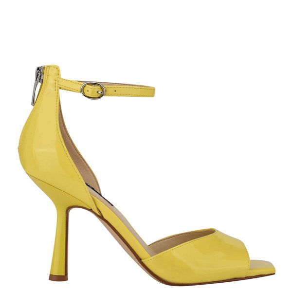 Nine West Fanny Yellow Heeled Sandals | South Africa 40S52-4G54